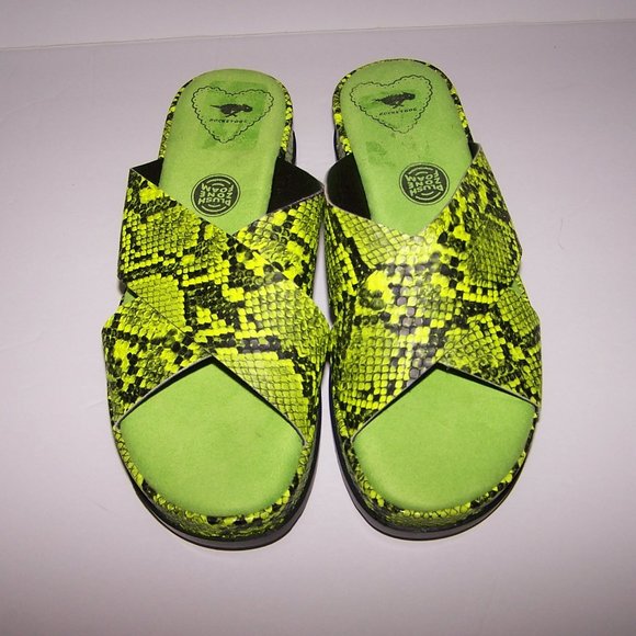 Ladies Rocket Dog Snakeskin Print Slides Sandals 7 - Picture 2 of 5